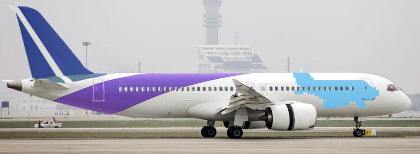 Fake Airline Plane Mockup